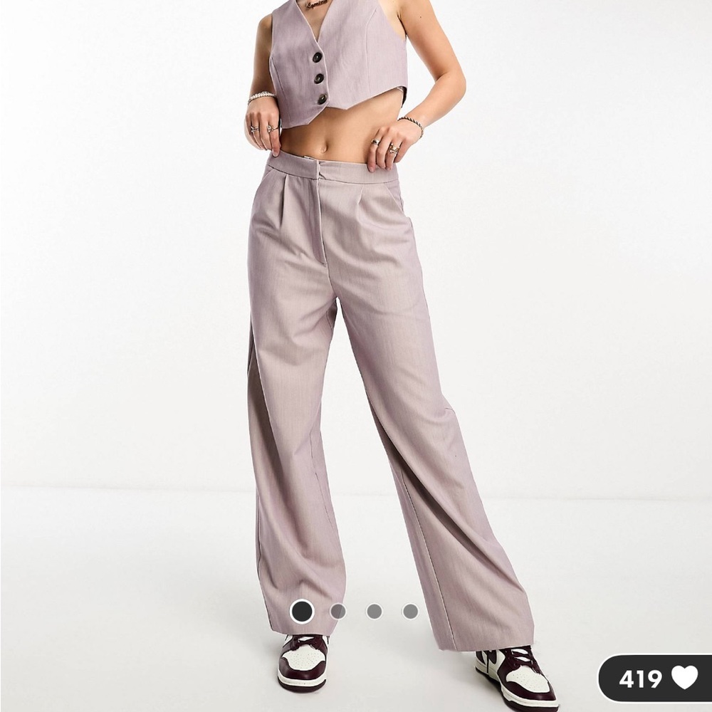 ASOS wide leg mink pants
